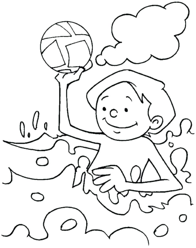Boy Plays Ball On The Beach